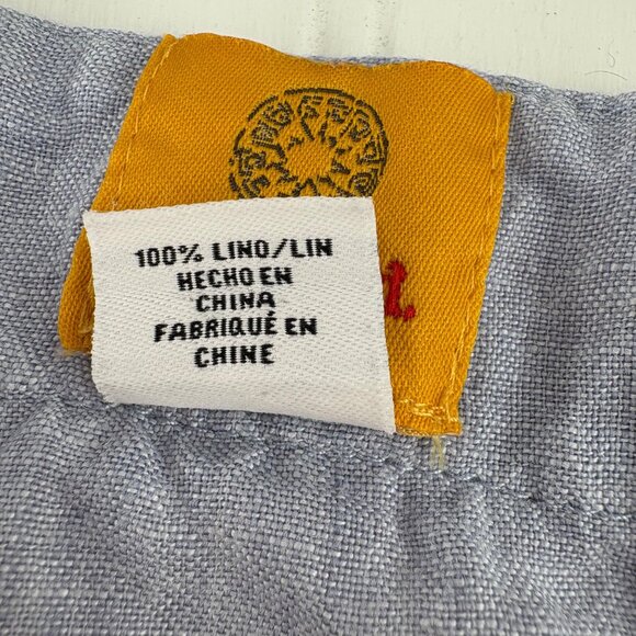 Ruby Rd. Woman 2X 100% Linen Tunic Top Blue 3/4 sleeves - Picture 2 of 6